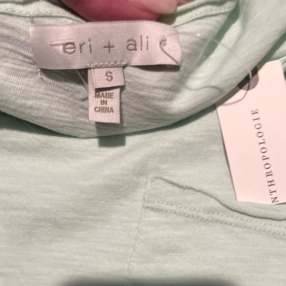 NWT Anthropologie green small peplum top summer spring oversized - Picture 3 of 3